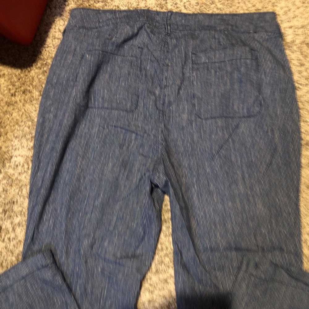 NYDJ Blue Pinstripe Chinos